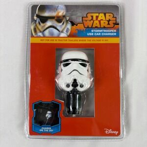 Disney Star Wars Stormtrooper USB Car Charger Unisex OS White Plastic Sci-Fi